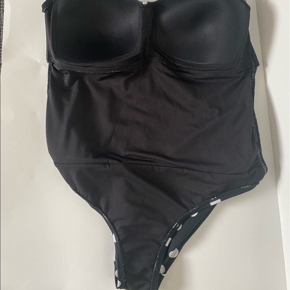 Women’s Large Polka Dot One Piece Swimsuit - Picture 3 of 5